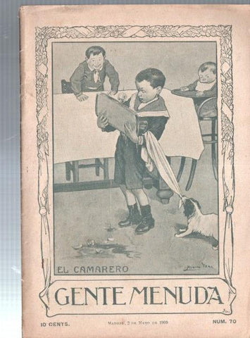 Gente Menuda periodico infantil numero 70 del 2.Mayo.1909