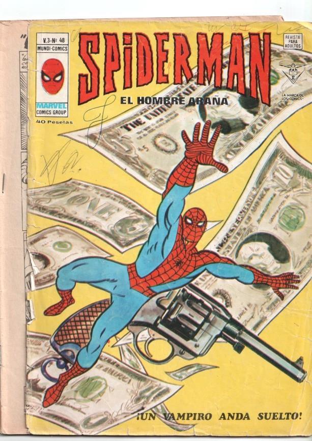 Mundicomics numero 48: Spiderman volumen 3: cubierta suelta, falta cubierta trasera