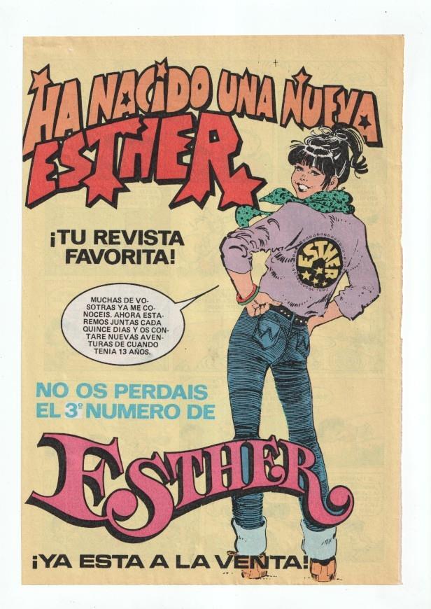 Bruguera: pagina publicitaria de la revista Esther