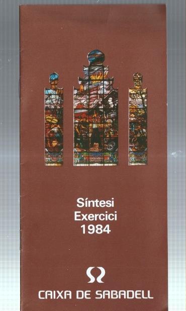 Caixa d'estalvis de Sabadell: sintesi exercici 1984