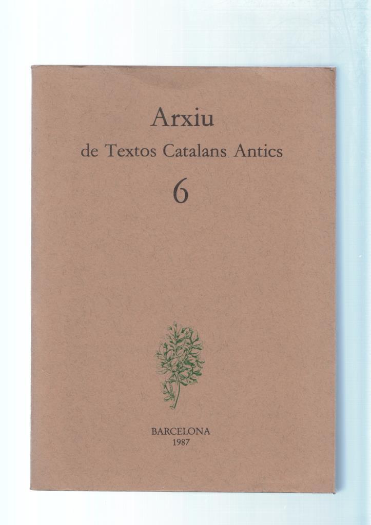 Arxiu de Textos Catalans Antics numero 06