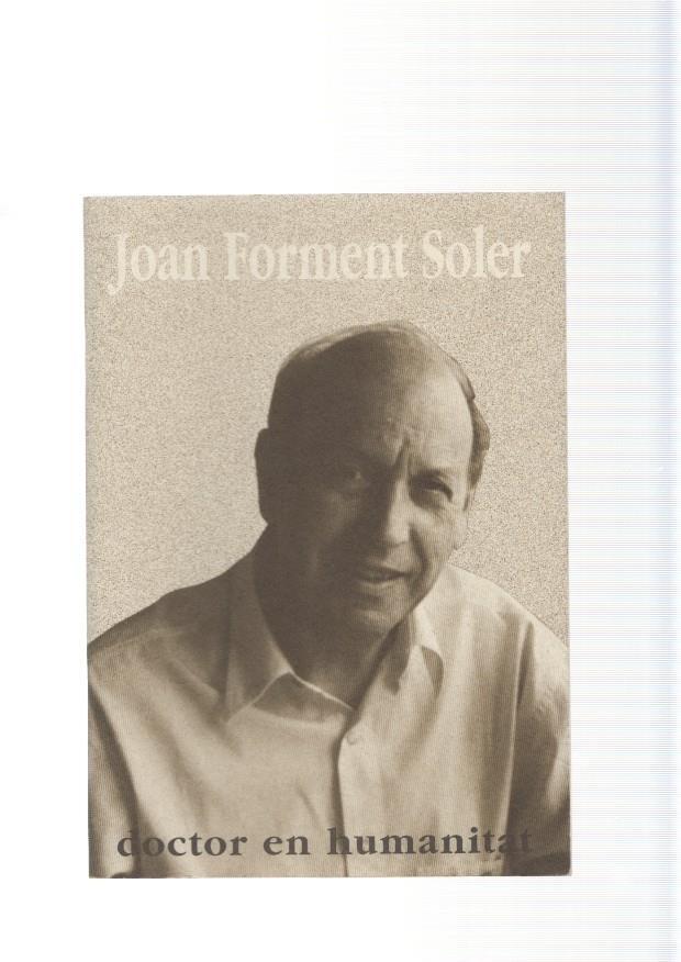 Joan Forment Soler, doctor en humanitat