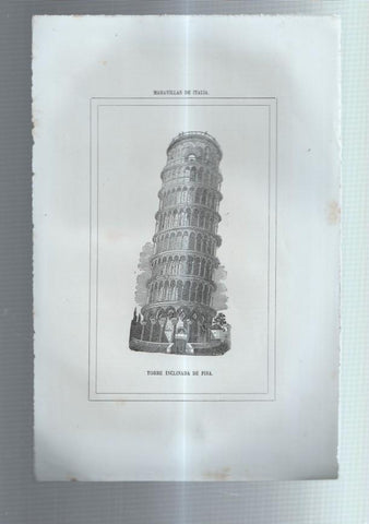 Lamina numero 03: Los Heroes y las maravillas del mundo: Torre inclinada de Pisa