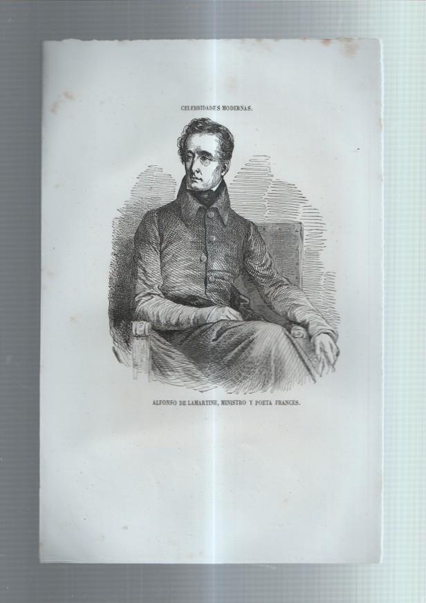 Lamina numero 07: Los Heroes y las maravillas del mundo: Alfonso de Lamartine, ministro y poeta frances