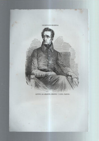 Lamina numero 07: Los Heroes y las maravillas del mundo: Alfonso de Lamartine, ministro y poeta frances