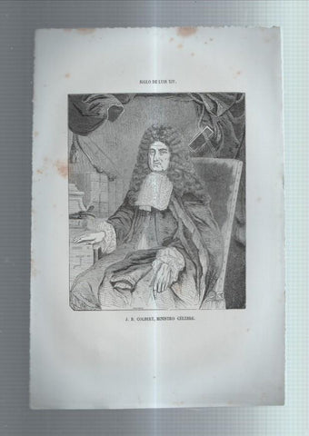 Lamina numero 17: Los Heroes y las maravillas del mundo: J.B.Colbert, ministro frances