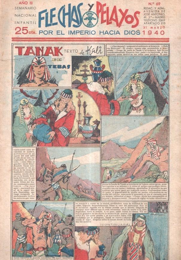 Flechas y Pelayos numero 069 del 31.3.1940, episodio de el hombre diabolico