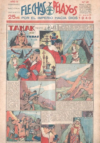 Flechas y Pelayos numero 069 del 31.3.1940, episodio de el hombre diabolico