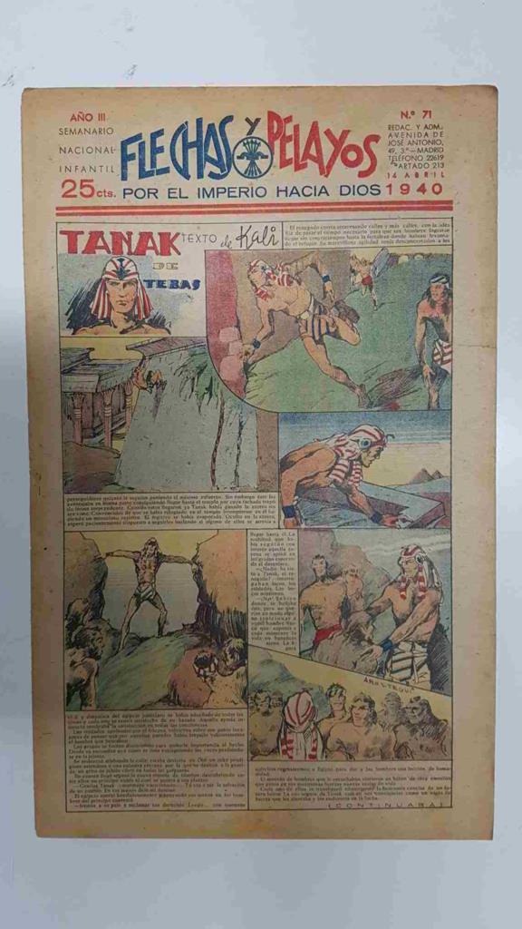Flechas y Pelayos numero 071 del 14.4.1940, episodio de el hombre diabolico