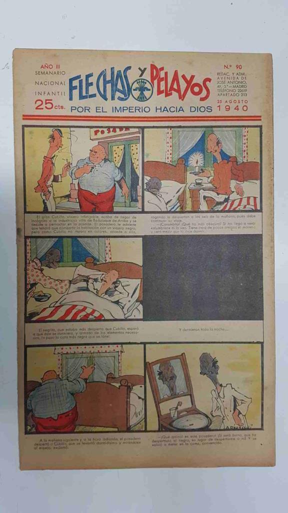Flechas y Pelayos numero 090 del 25.8.1940, episodio de el hombre diabolico
