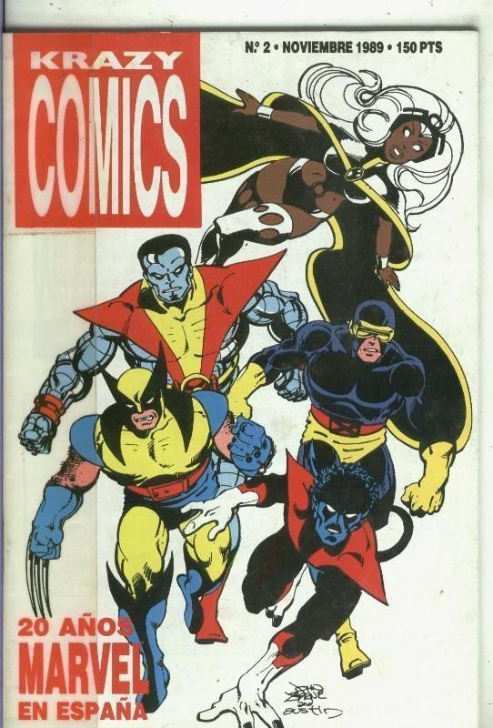 Fanzine Krazy comics numero 02 (noviembre 1989): 20 años de Marvel en España