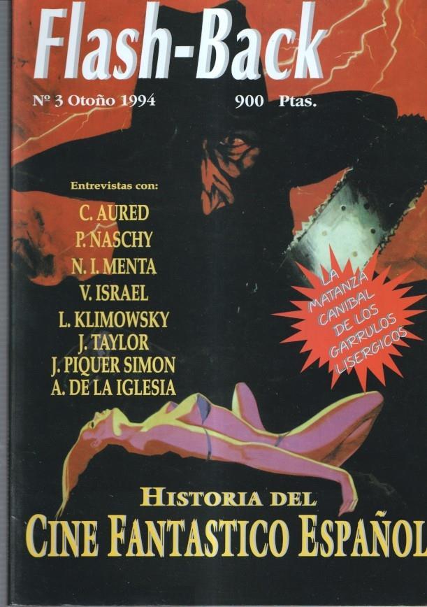 Fanzine: Flash-Back numero 3 otoño 1994: Paul Naschy-Alex de la Iglesia-V.Israel