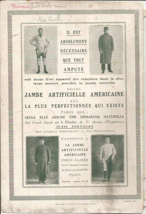 LAMINA 27266: Contraportada de la revista Lectures pour tous, 1 de marzo de 1916