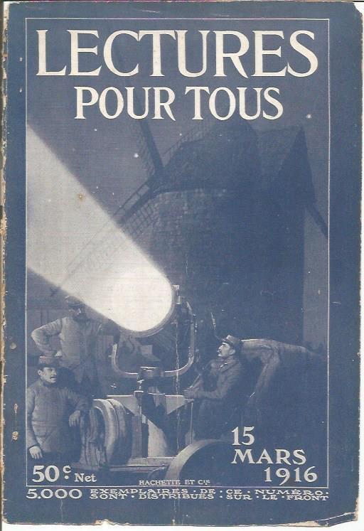 LAMINA 27267:Portada de la revista Lectures pout tous , 15 marzo 1916