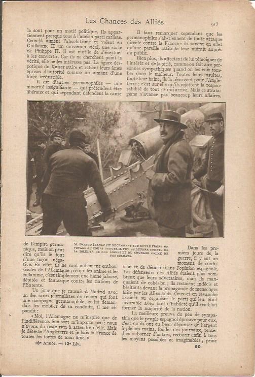 LAMINA 27283: Vicente Blasco Ibañez en el frente de Francia