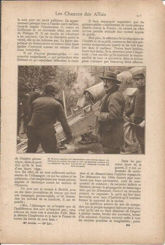 LAMINA 27283: Vicente Blasco Ibañez en el frente de Francia
