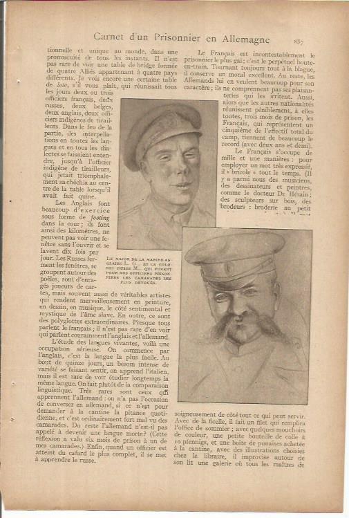 LAMINA 27247: Dibujos de mandos militares de Inglaterra y Rusia