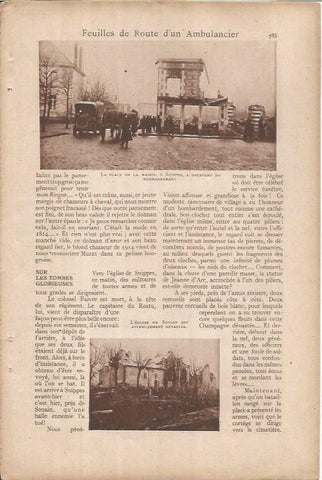 LAMINA 27323: Plaza de la Mairie en Suippes, bombardeada
