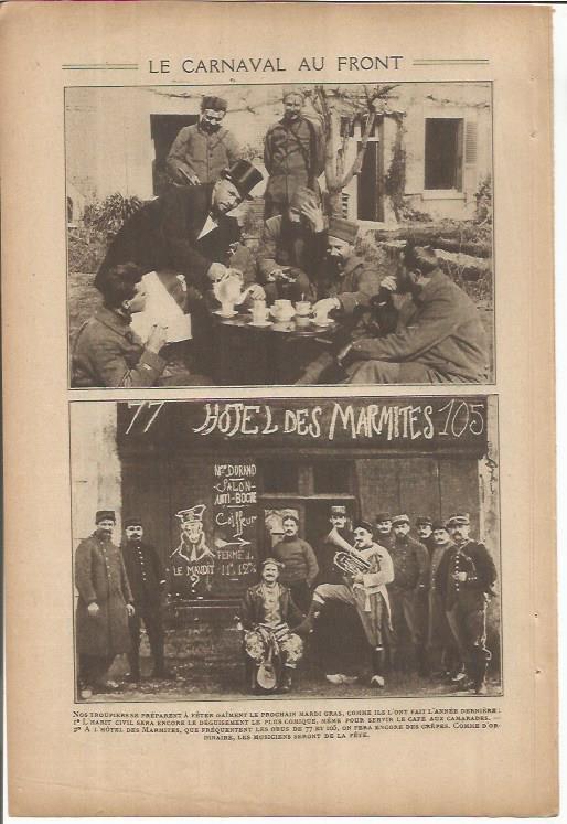 LAMINA 27241: Carnaval en el frente de Francia