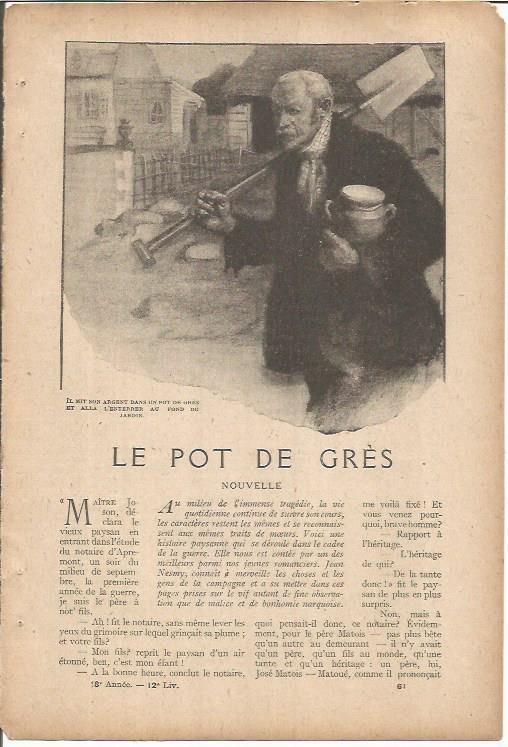 LAMINA 27290: Ilustracion para Le pot de gres