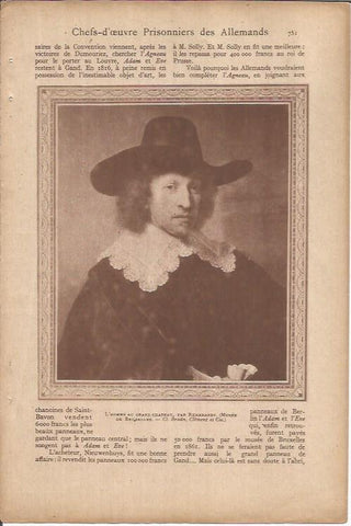 LAMINA 27308: El hombre del gran sombrero, por Rembrandt