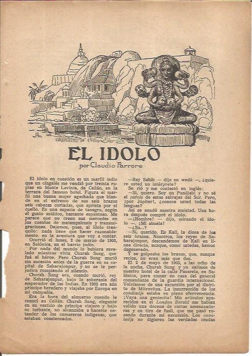 LAMINA 27181: Ilustracion de J Llaverias para El idolo