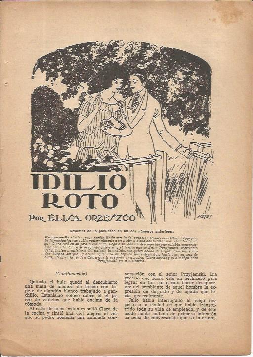 LAMINA 27183: Ilustgracion de Miret para Idilio Roto