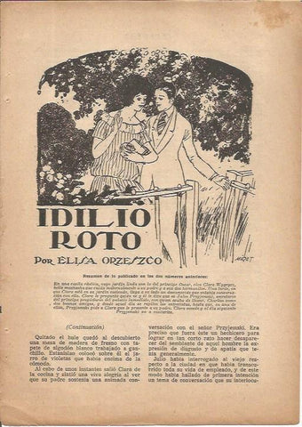 LAMINA 27183: Ilustgracion de Miret para Idilio Roto