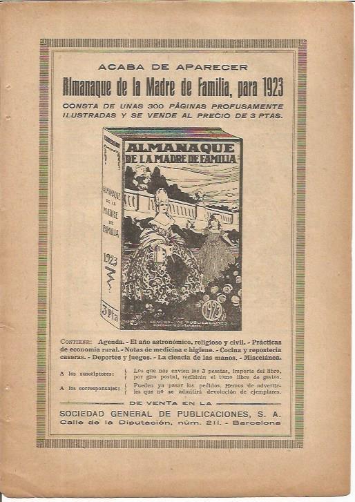 LAMINA 27187: Publicidad de Almanaque de la Madre de Familia