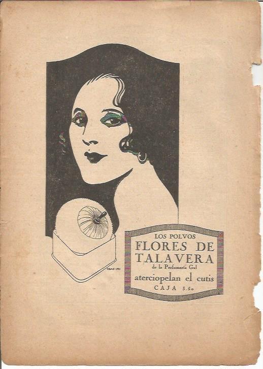 LAMINA 27146: Publicidad de cosmetica Flores de Talavera