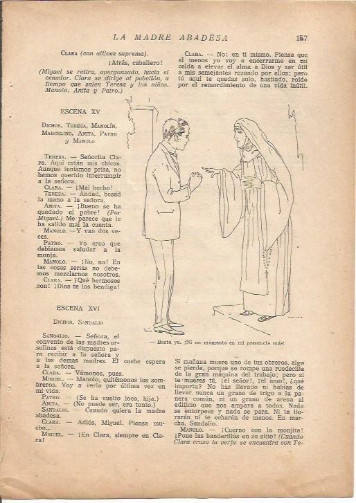 LAMINA 27165: Ilustracion de Longoria para La madre abadesa