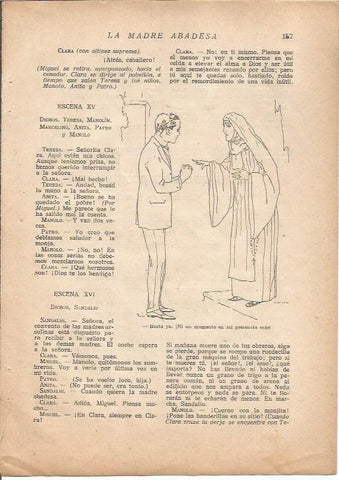 LAMINA 27165: Ilustracion de Longoria para La madre abadesa