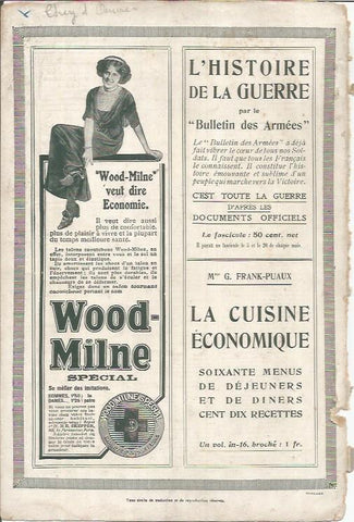 LAMINA 27334: Contraportada de Lectures pour tous del 1 de abril de 1915