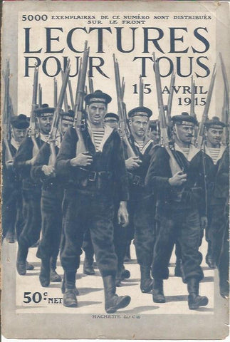 LAMINA 27193: Portada de la revista Lectures pour tous, 15 de abril de 1915