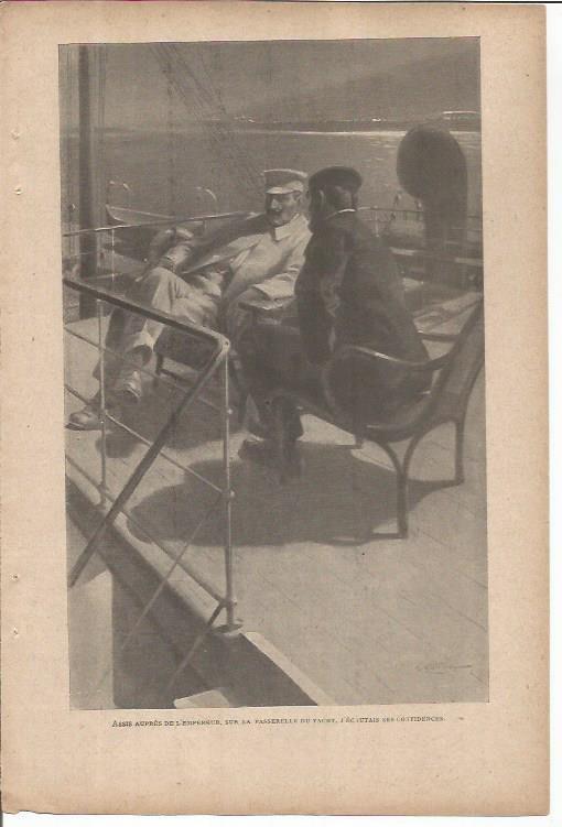 LAMINA 27220:Guillermo II de Alemania en su yate