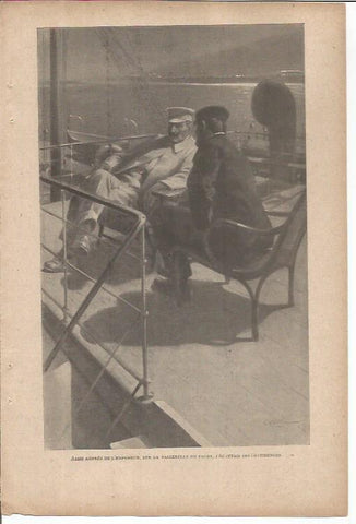 LAMINA 27220:Guillermo II de Alemania en su yate
