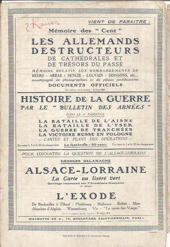 LAMINA 27229: Contraportada de la revista Lectures pour tous, 15 abril 1915