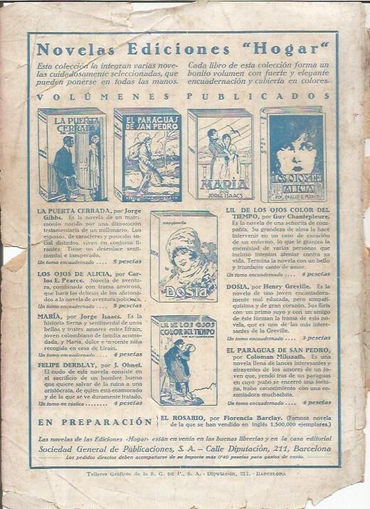 LAMINA 27192: Contraportada de la revista Lecturas, numero 21