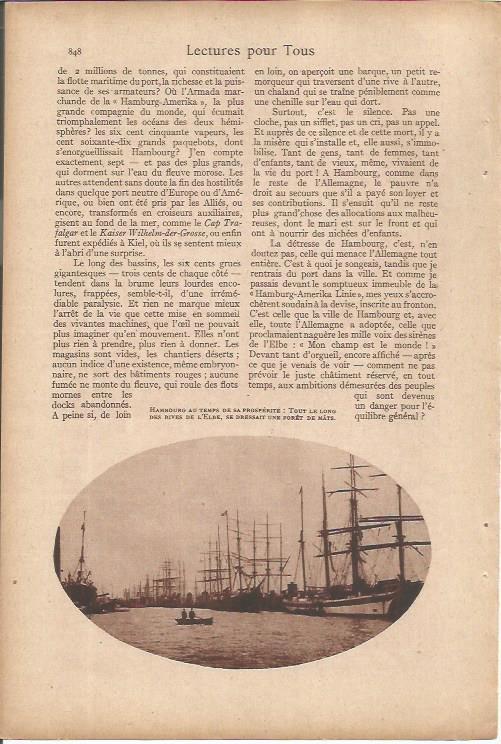 LAMINA 27211: Barcos en Hamburgo