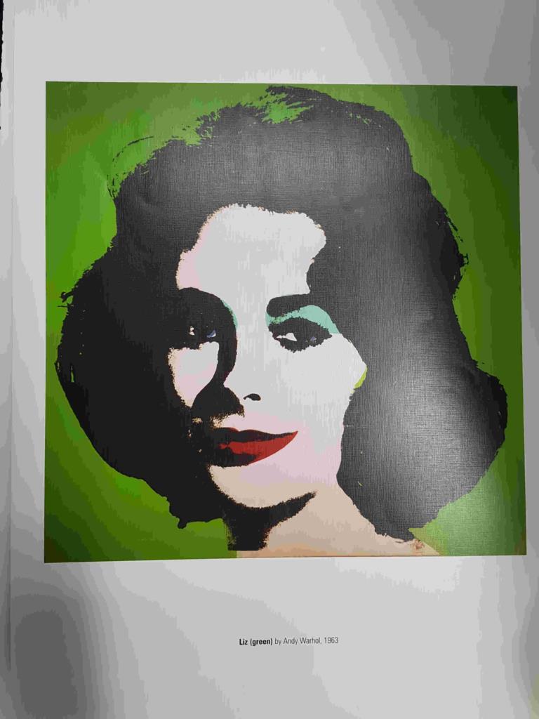 Lamina, litografia num 04: Liz (green) por Andy Warhol (1963)