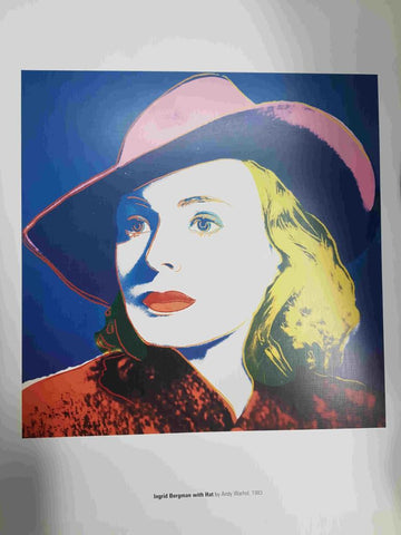 Lamina, litografia num 10: Ingrid Bergman with hat por Andy Warhol (1983)