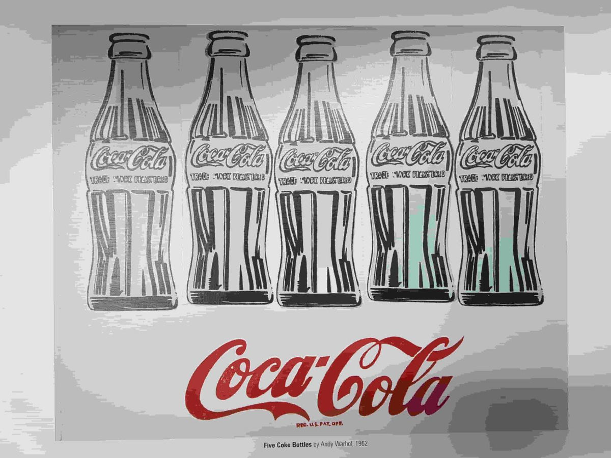 Lamina, litografia num 14: Five Coke Bottles por Andy Warhol (1962)