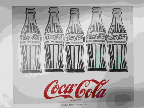 Lamina, litografia num 14: Five Coke Bottles por Andy Warhol (1962)