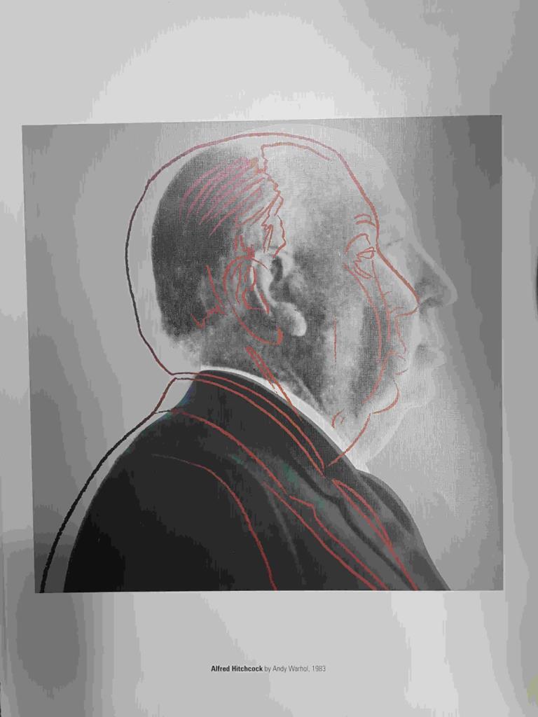 Lamina, litografia num 16: Alfred Hitchcock por Andy Warhol (1983)