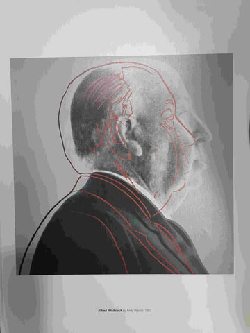 Lamina, litografia num 16: Alfred Hitchcock por Andy Warhol (1983)