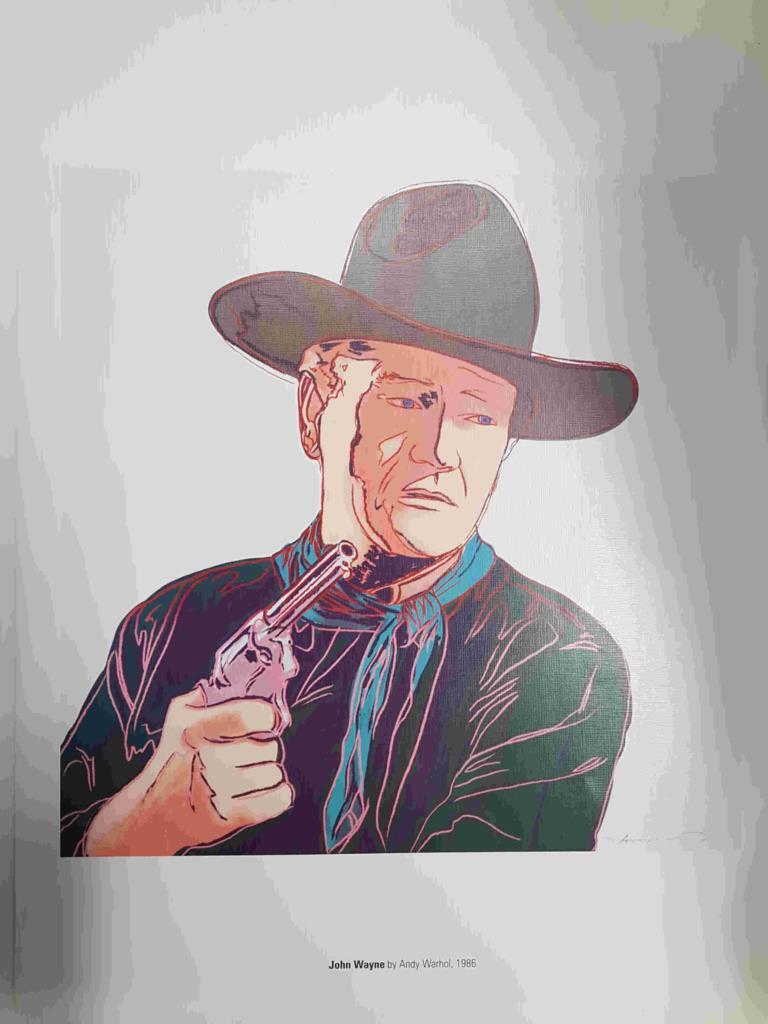 Lamina, litografia num 17: John Wayne por Andy Warhol (1986)