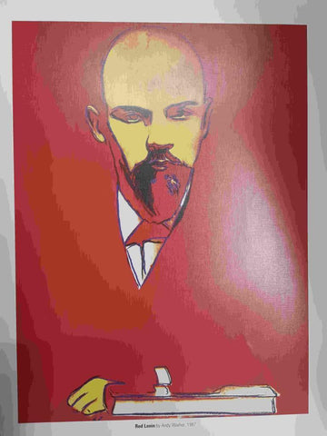 Lamina, litografia num 18: Red Lenin por Andy Warhol (1987)