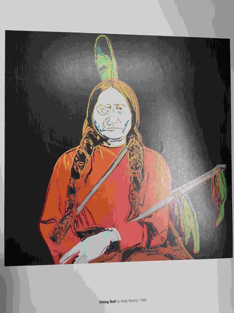Lamina, litografia num 25: Sitting Bull por Andy Warhol (1986)