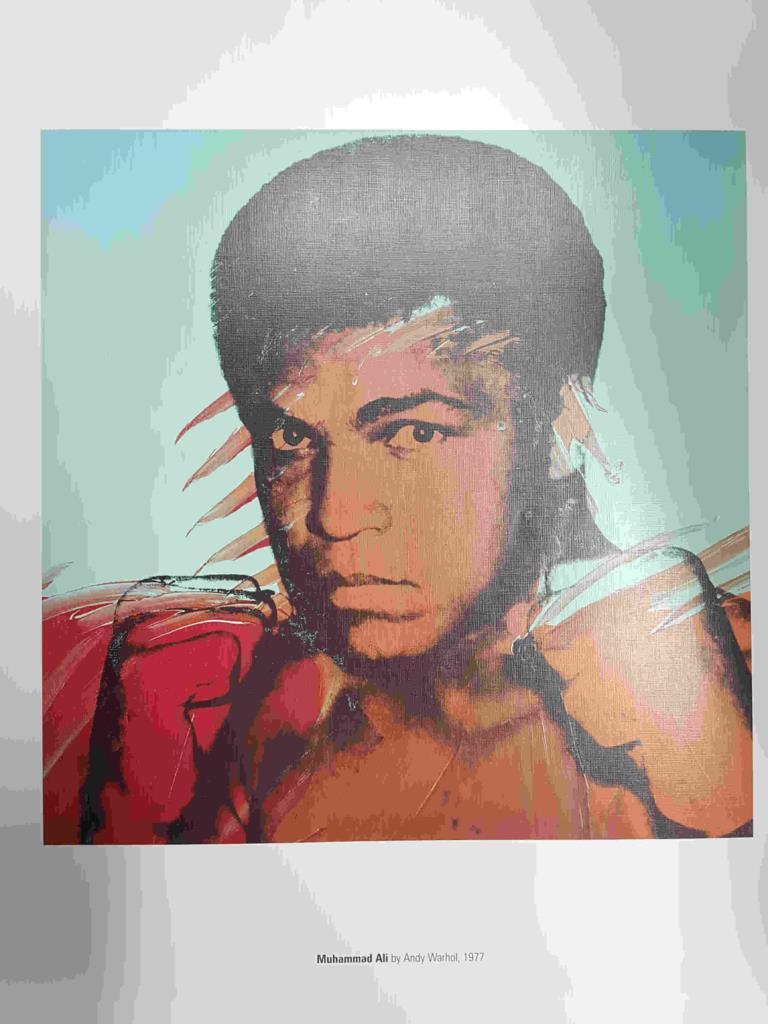 Lamina, litografia num 28: Muhammad Ali por Andy Warhol (1977)