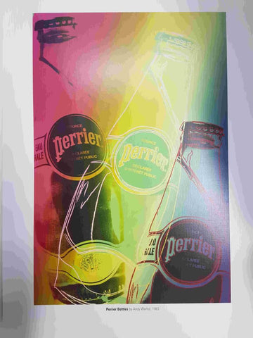 Lamina, litografia num 30: Perrier Bottles por Andy Warhol (1983)